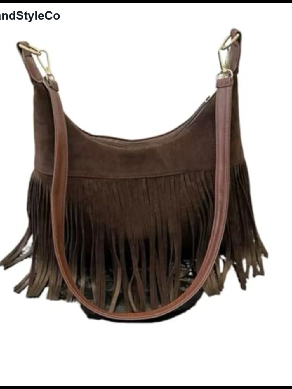 Fringe Hobo Bag Shoulder Crossbody Vegan Suede Tassel Purse Women